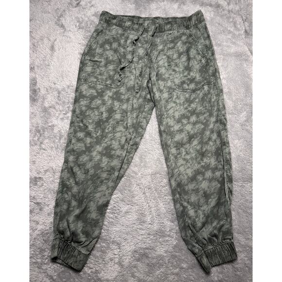 Orvis Relax Fit Jogger Tencel Green Patterned Women's Medium Drawstring Elastic - Picture 1 of 10